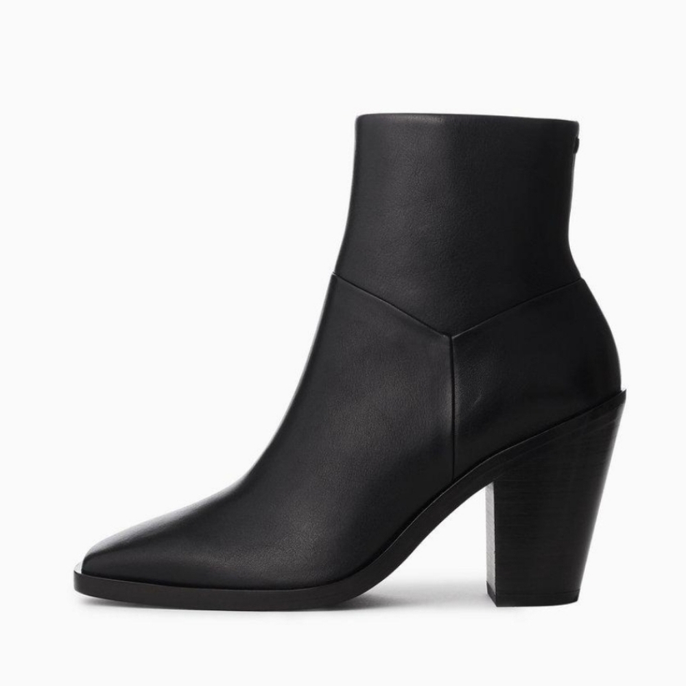NEW Rag & Bone Axel Zip Up Boot Leather Ankle Boot Black